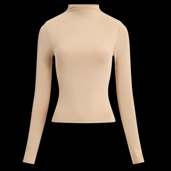 Express Body Contour High Compression Mock Neck Long Sleeve Tee - Picture 1 of 6